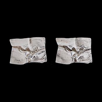 MANSCHETTKNAPPAR, ett par. Silver. Björn Weckström, 1971, Finland.