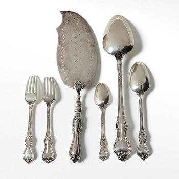 Bestick, silver, 6 delar, "Olga", 1849 - 1891.