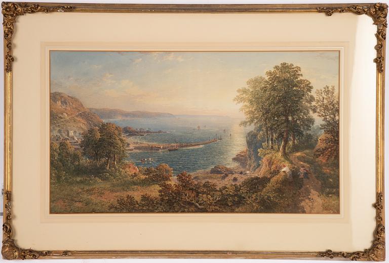 Samuel Cook, Vi över kustby i solnedgång.