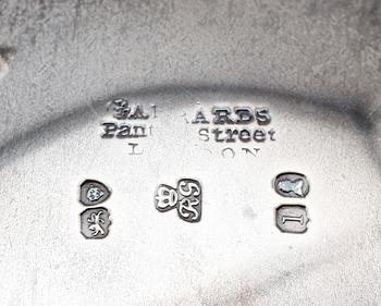 SALTKAR, 1 par, silver, Robert Garrard, Garrards, Panton Street, London, 1826. Vikt ca 351 gram.