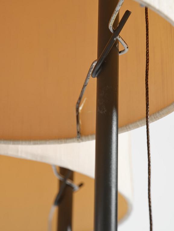 Arne Jacobsen, a pair of "AJ Royal" floor lamps, Louis Poulsen, Denmark, 1960s.