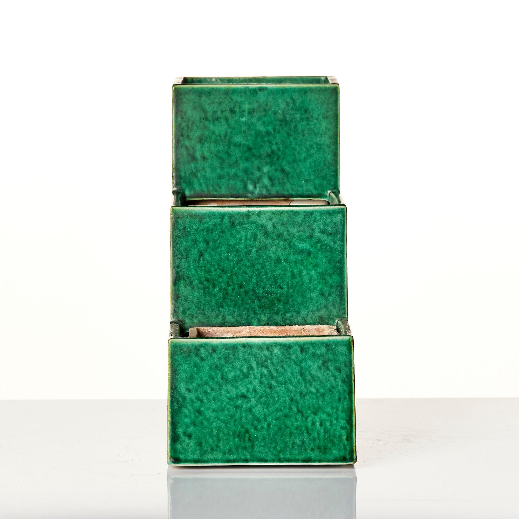 Wilhelm Kåge, a rare "Puzzle" cactus planter model 975/9, Gustavsberg, 1930s.