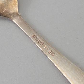 A 20 piece Swedish silver cutlery   "Rosenholm" from Guldsmedsaktiebolaget in Stockholm, 20th century.