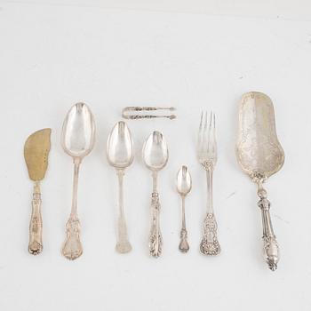 Silver Cutlery, including mark of Fredrik & Wilhelm Zethelius, Stockholm 1841 (20 pieces).