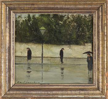 CORT JACOBSEN, oil on panel, insignificant signature.