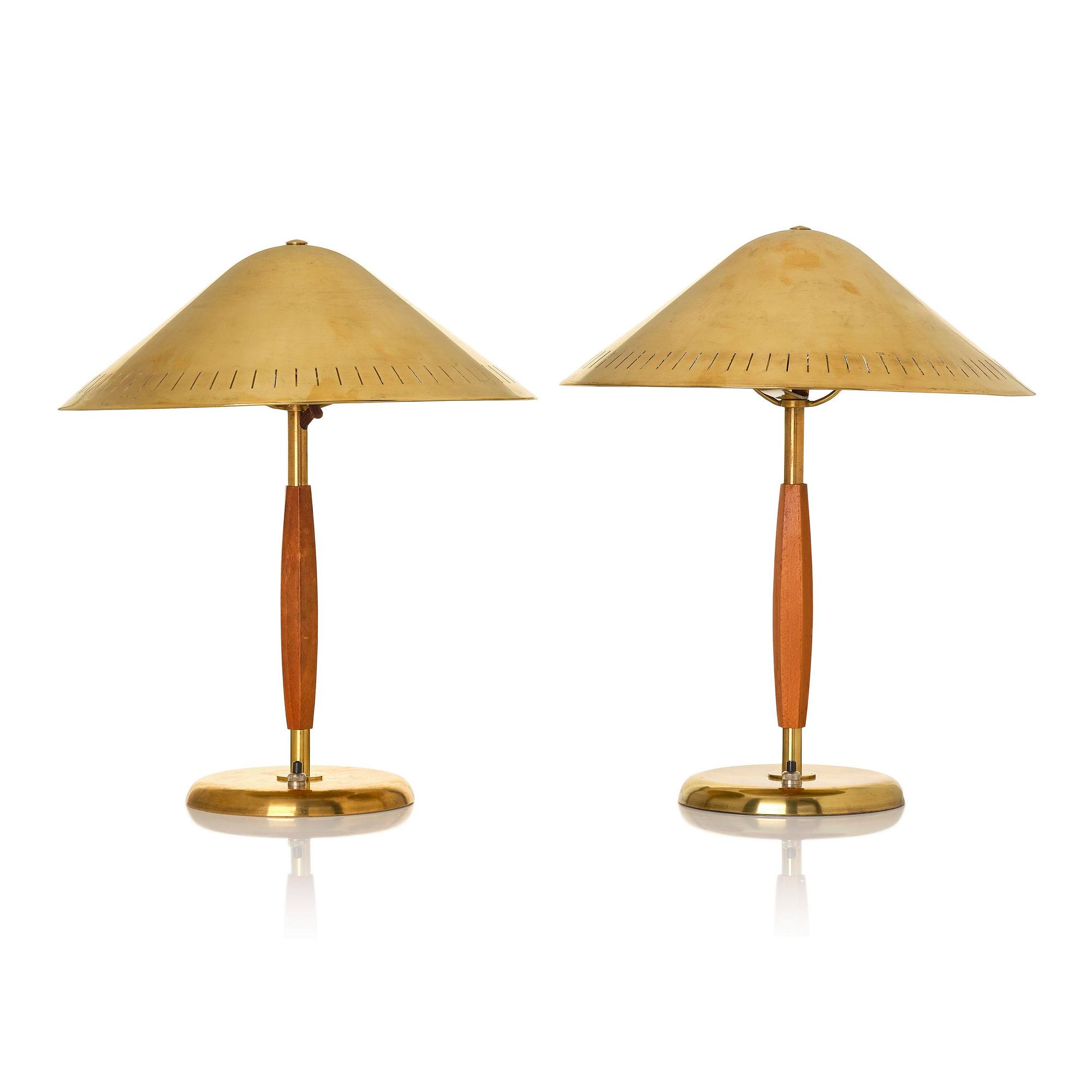 Harald Notini, a pair of table lamps model "15296", Arvid Böhlmarks Lampfabrik, Stockholm, 1940s.