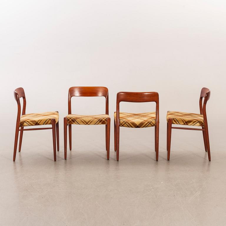 NIELS OTTO MØLLER, a set of 4 chairs.