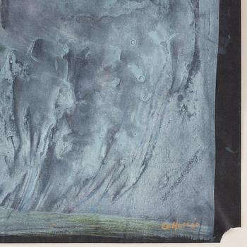 CO Hultén, gouache on paper, signed and executed 1946.