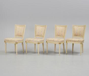 STOLAR, 4st, gustaviansk stil, 1900-tal.
