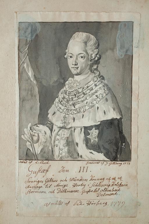 Pehr Hörberg, "Gustaf III" (1746-1792) och "Sofia Magdalena" (1746-1813).
