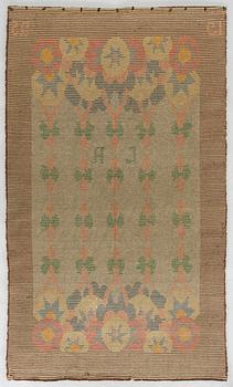 Ingegerd Eklund, a finnish longpile ryijy-rug, model for Friends of Finnish Handicraft. Designed 1912. Ca. 230 x 130 cm.