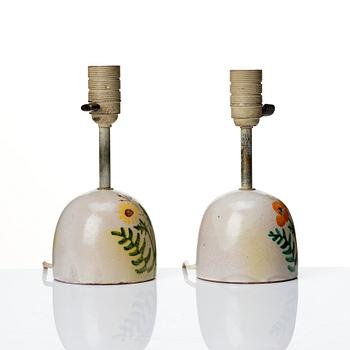 Hans Bergström, a pair of table lamps, ateljé Lyktan, Sweden 1930-40s.