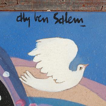 ALY BEN SALEM, gouache/watercolour, signed.