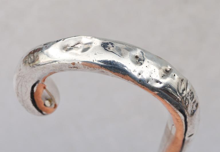 KÄPPAR, 5 st, trä och silver, 1900-talets första hälft.