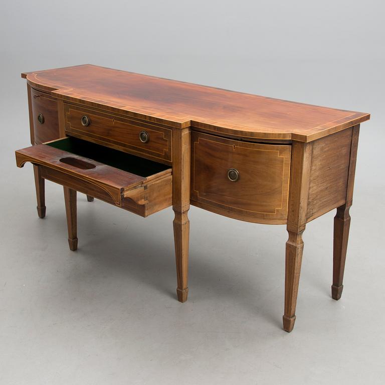 A late 19th Century English inlaid mahogany sideboard.