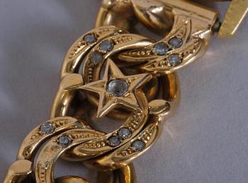 ARMBANDSUR, Ebel. Armband i 18k guld. Total vikt 121 g.