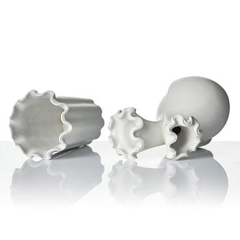 Wilhelm Kåge, two vases and a bowl from the series 'Våga', Gustavsberg, Sweden.