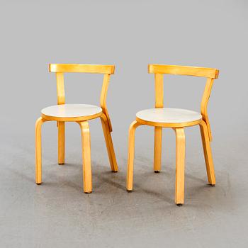 Alvar Aalto, chairs, 2 pcs, model 68, 1960s, Finland.