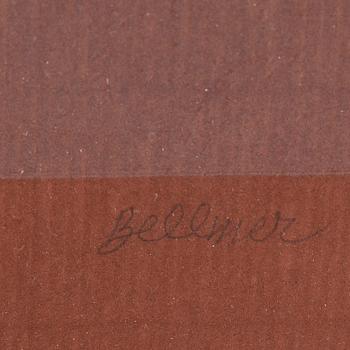 HANS BELLMER, etching on coloured paper, 1967, signed in pencil and numbered XIV/XXVI.