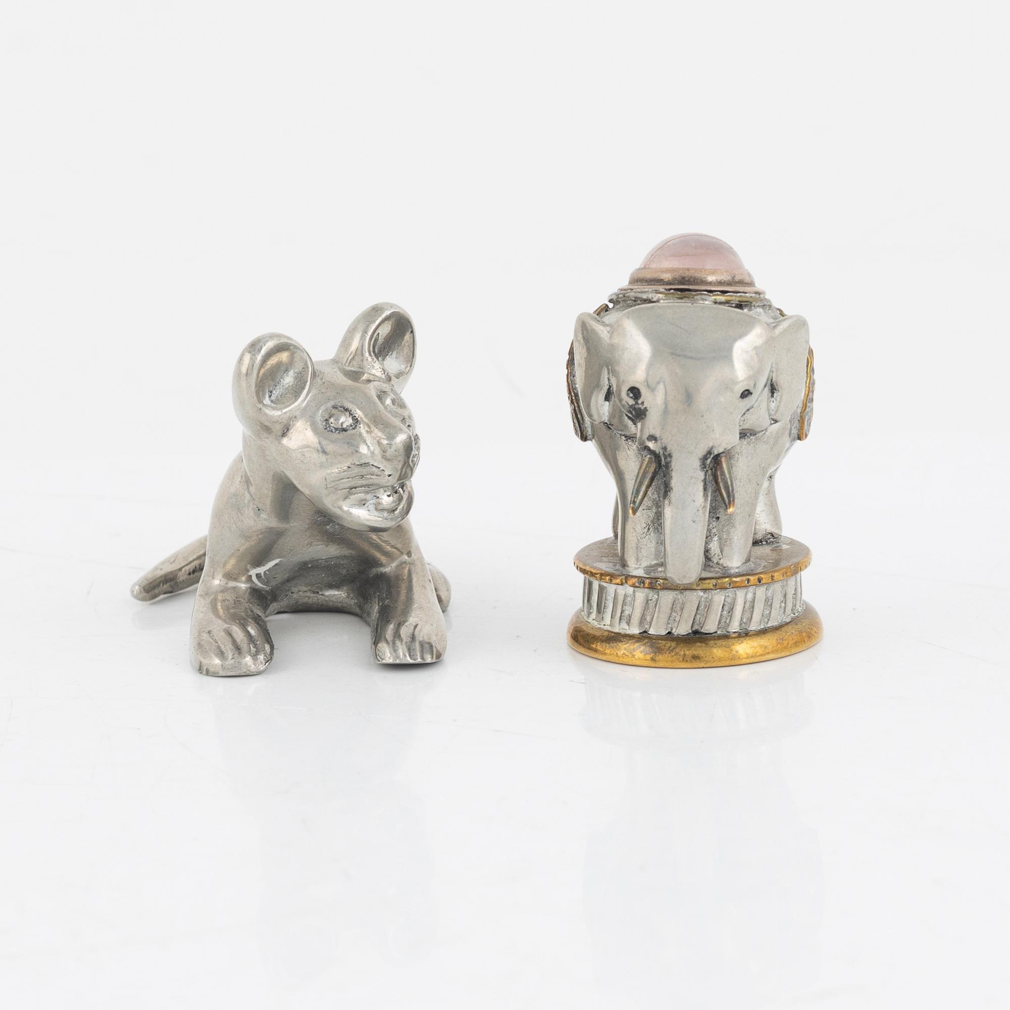 Estrid Ericson, attributed to. Two seal stamps, Firma Svenskt Tenn.