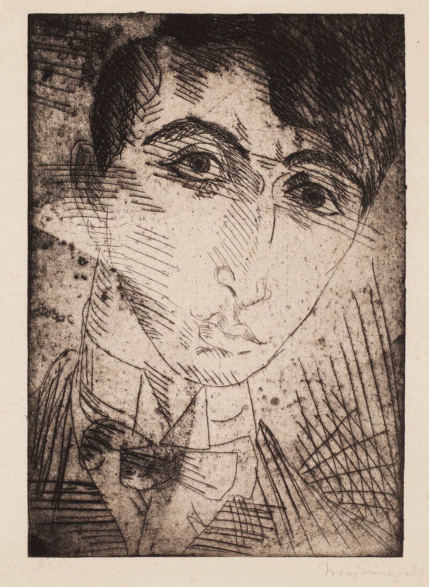 Isaac Grünewald, "Self-portrait".