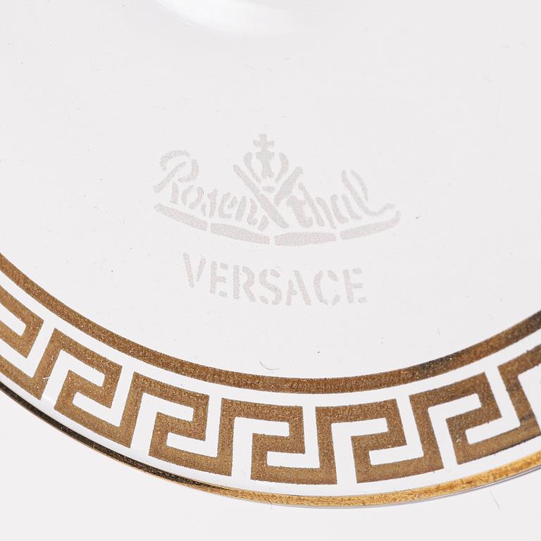 Versace, seven 'Medusa' champagne flutes, Rosenthal, Germany.