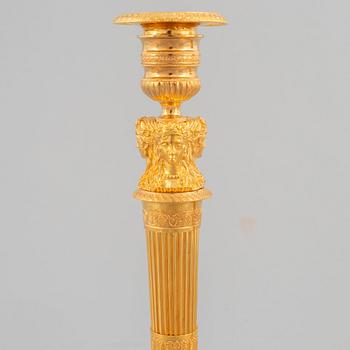 Ljusstakar, ett par, Frankrike, 1800-tal, Empirestil.