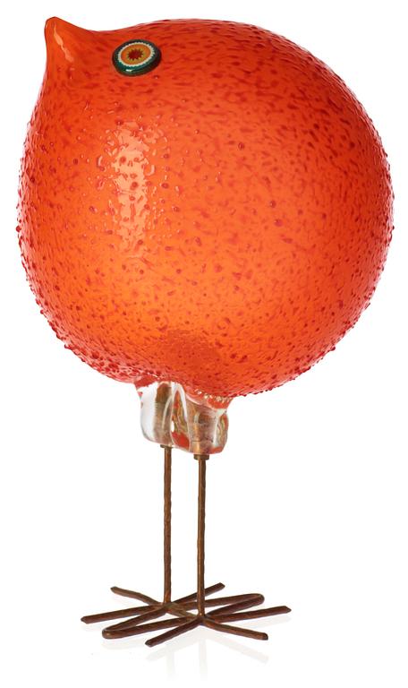 A Peter Pelzel 'Pulcino' glass bird, Vistosi, Italy 1960's.