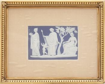 PORSLINSTAVLOR, 2 st. Möjligen Wedgwood.