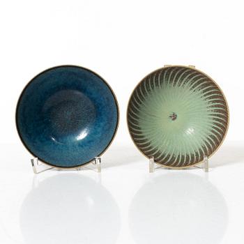 Stig Lindberg, two stoneware bowls, Gustavsberg Studio 1963-64.