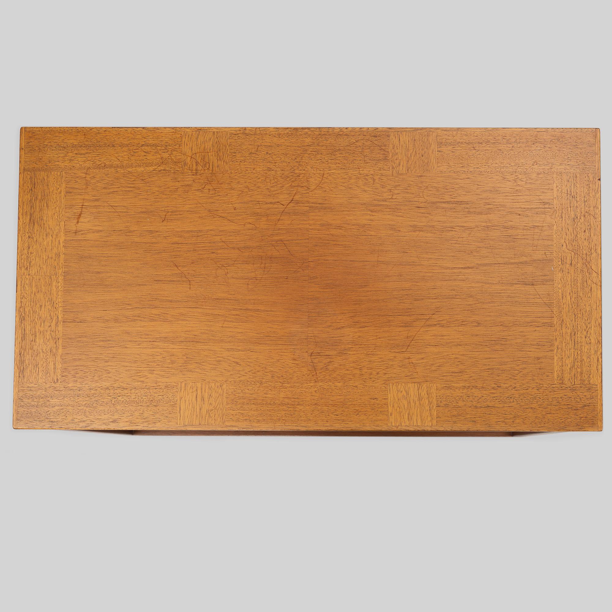 Carl Malmsten, Nest of tables, 3 pieces, “Släden”, jubilee model, 1988, no. 157.