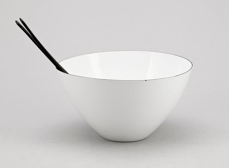 SKÅL samt SALLADSBESTICK, ett par, bland annat "Krenit", Herbert Krenchel, Danmark, 1900-talets andra hälft.