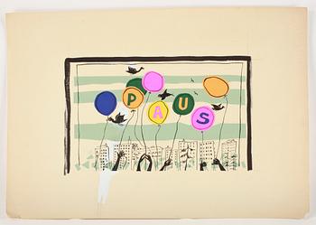 MAX GOLDSTEIN (MAGO), akvarellteckningar, kostymskisser och blyertsteckningar, ca 80 st, flertalet signerade o daterade.