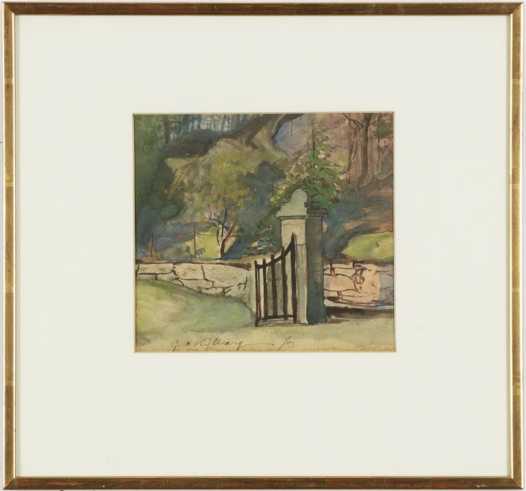 Carl Kylberg, Park Landscape with Gate.