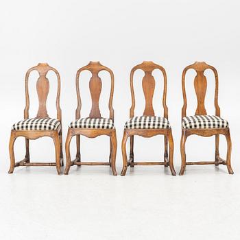 Chairs, 4 pcs, late Baroque, 18th century.