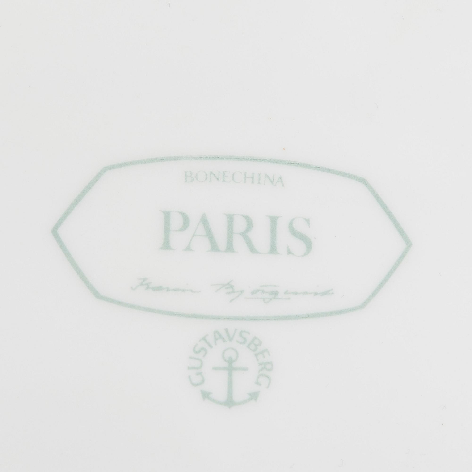 Karin Björquist, a 24-piece 'Paris' porcelain tea/coffee set for Gustavsberg.
