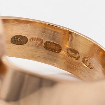 Sormus, 14K kultaa ja sitriini, Helge Narsakka.