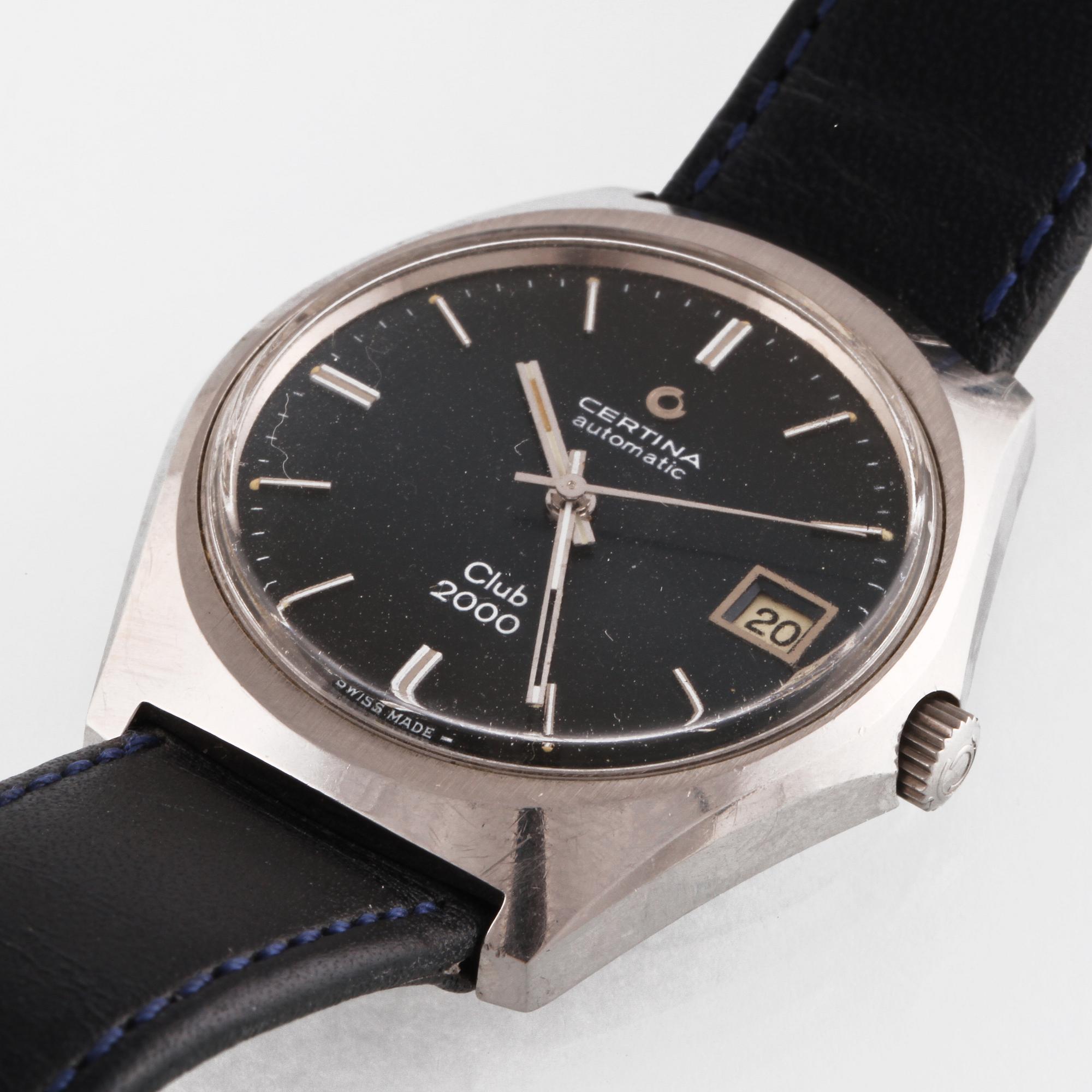 ARMBANDSUR, Certina, club 2000, stål, ca 1900-talets fjärde kvartal.