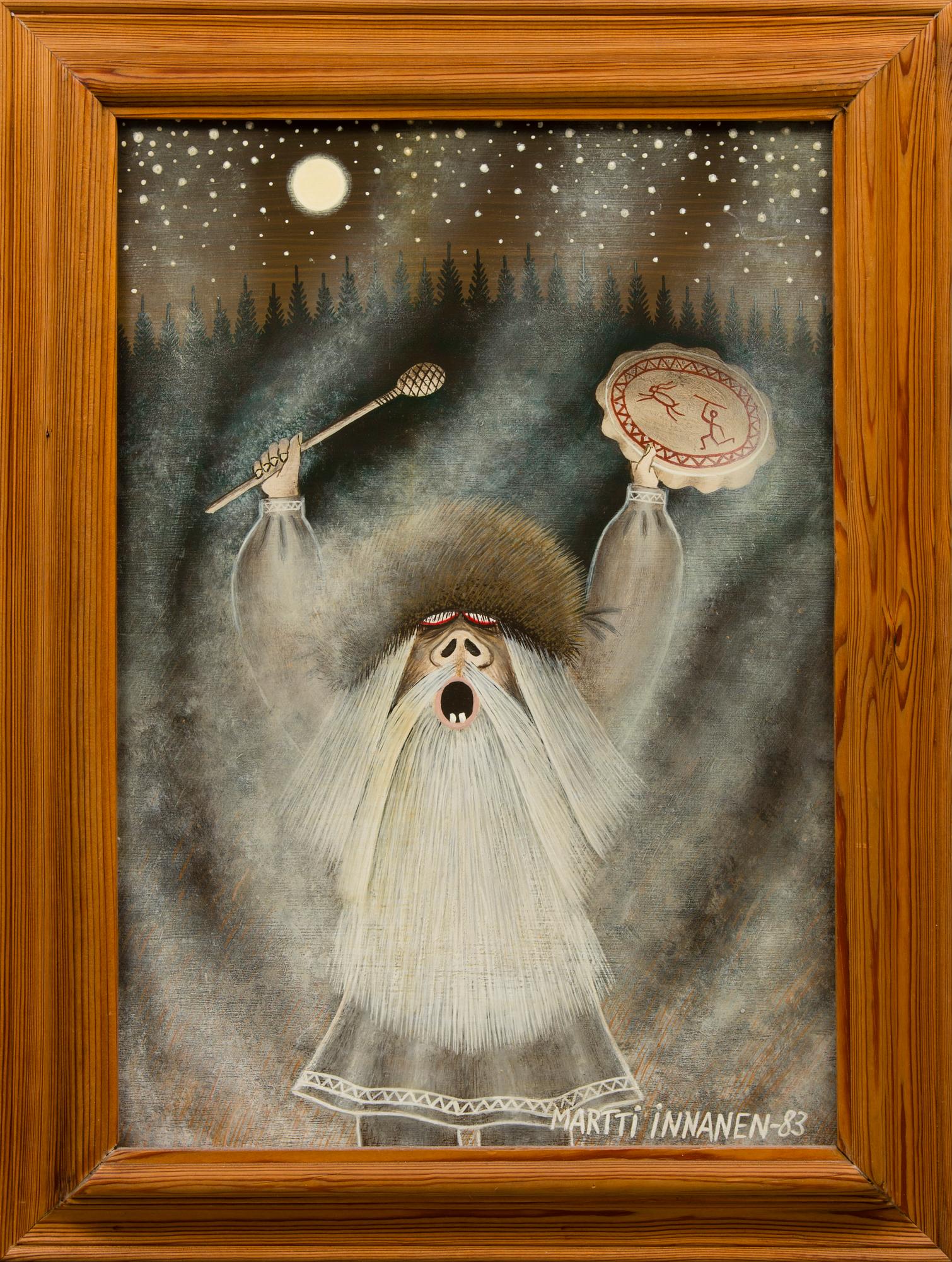 MARTTI INNANEN, öljy levylle, signeerattu -83.