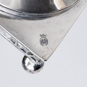 Johan Petter Grönvall, ljusstakar, ett par, silver, Stockholm 1815. Empire.