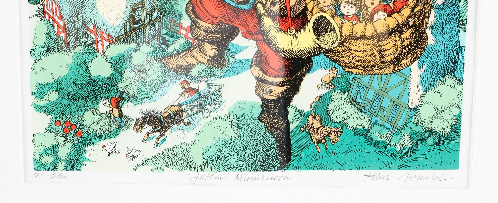 HANS ARNOLD, färglitografi, signerad, numrerad 161/360.