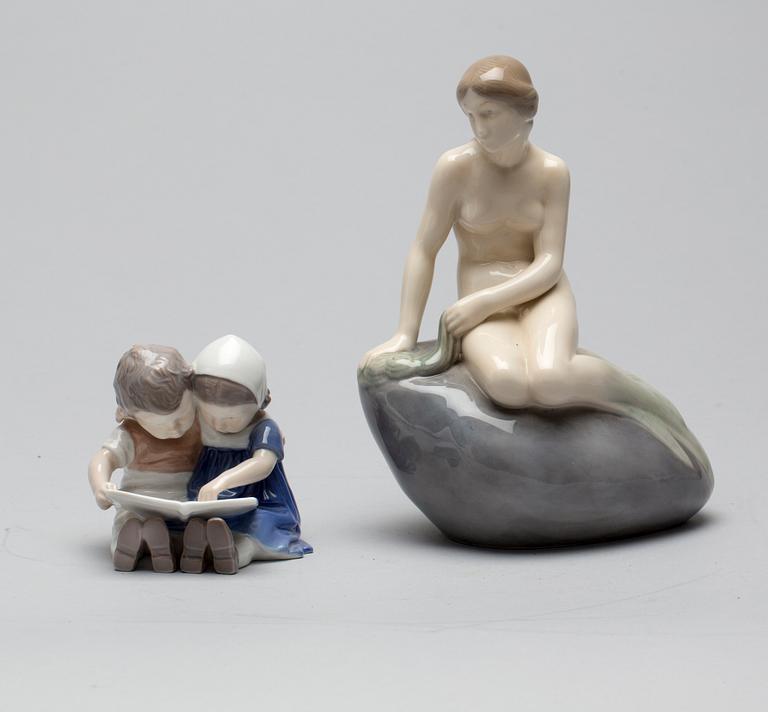 FIGURINER, 2 st, porslin, Bing & Gröndahl.