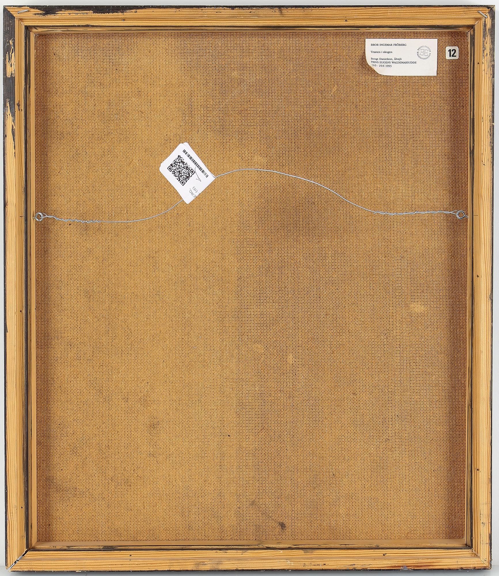 BROR INGEMAR FRÖBERG, olja på pannå, signerad.