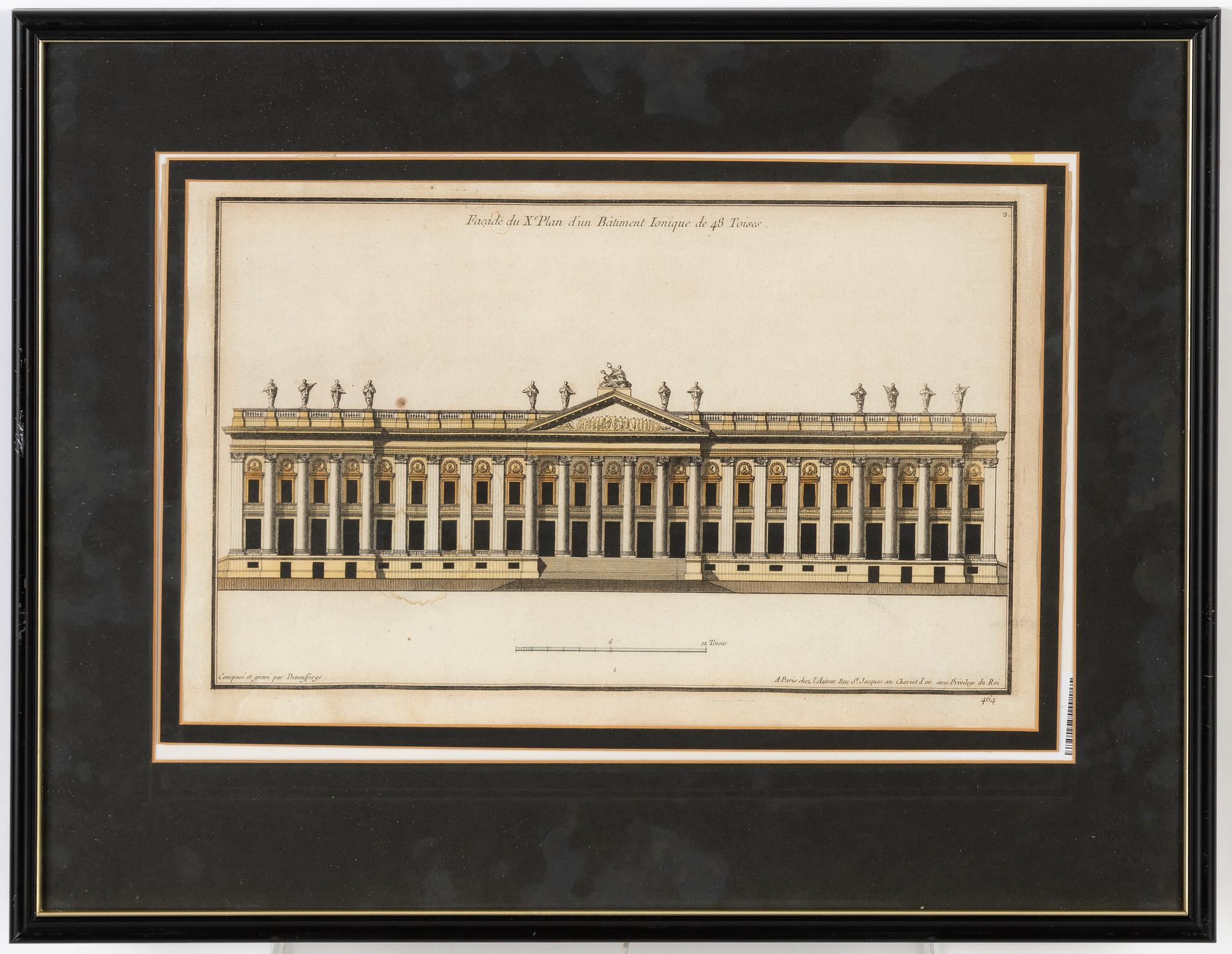 Jean-François de Neufforge, kopparstick, 8 st.