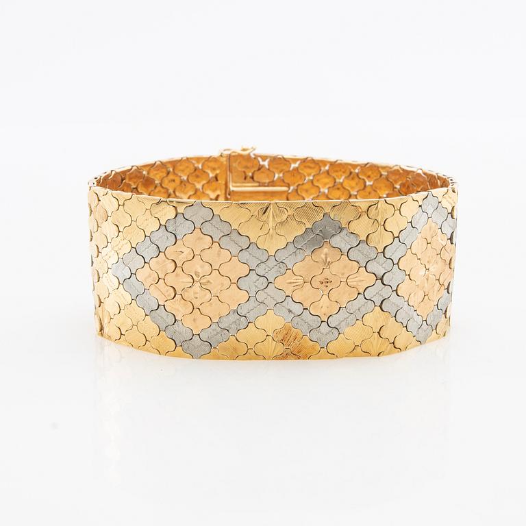 Bracelet 18K three-colour gold, Vicenza Italy.