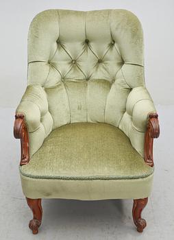 FÅTÖLJ, nyrokoko, 1800-talets slut.