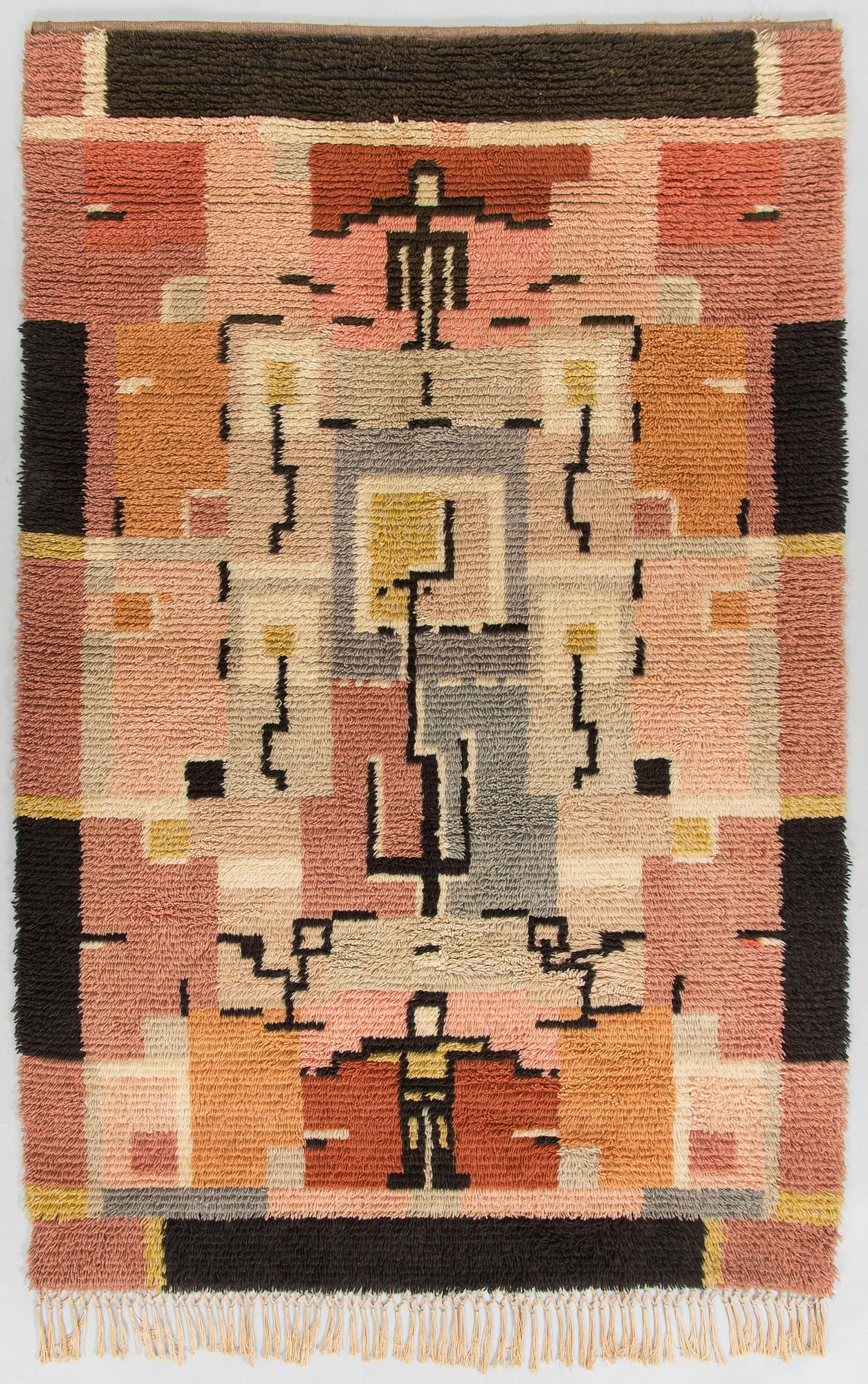 Laila Karttunen, a finnish rya rug, model for Wetterhoff ca 170 x 110 cm.