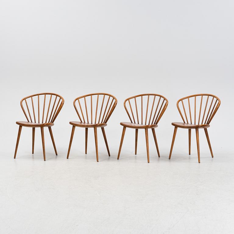A set of four stained oak 'Miss Holly' chairs by Jonas Lindvall for Stolab, dated 2019.
