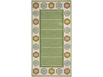 Ingegerd Silow, gallerimatta, rölakan, signerad IS, ca 163 x 82 cm.