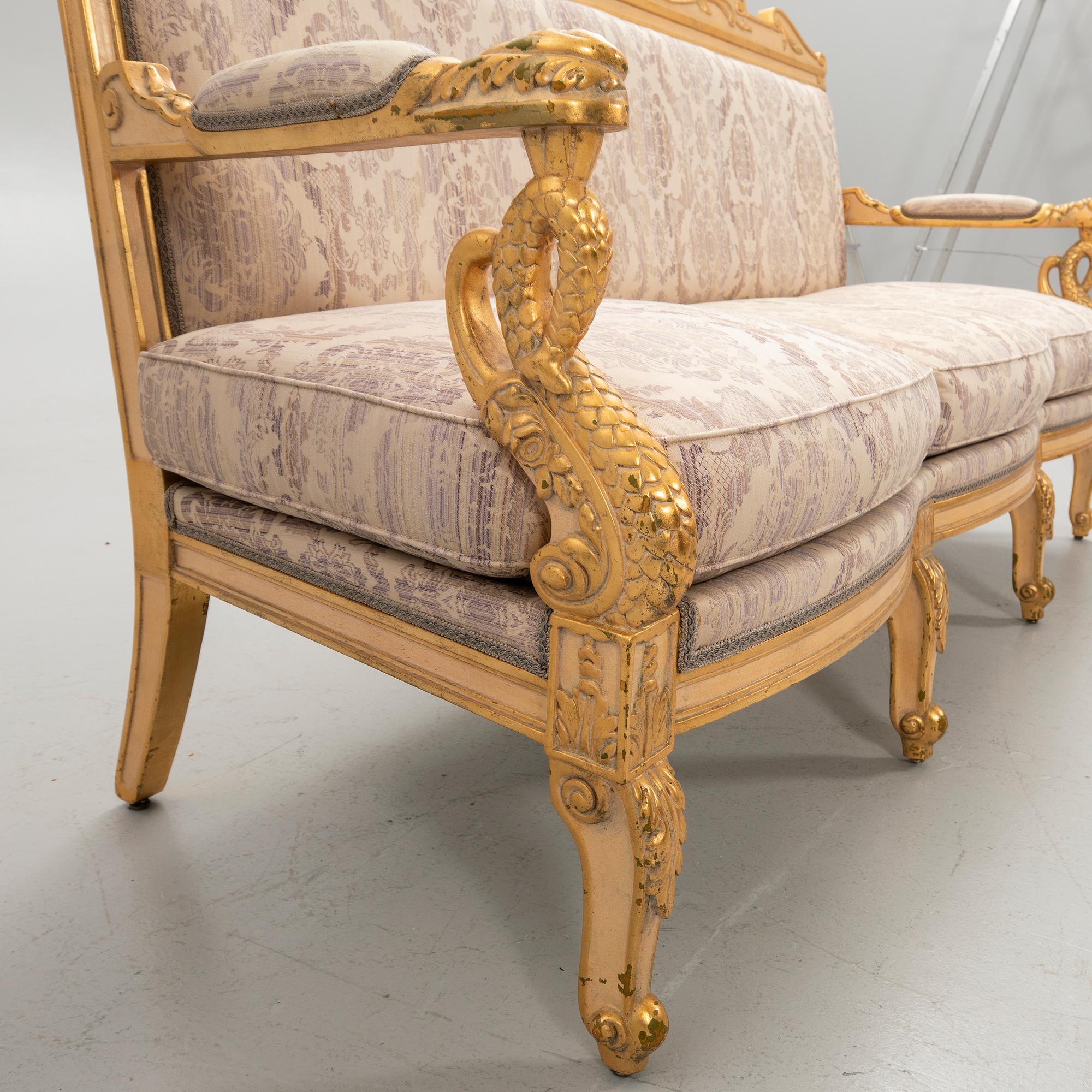 Soffa, empirestil, 1900-talets första hälft.